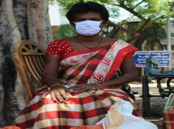 Abhinaya is a transgender working in a fish shop but her earnings had stopped due to the lockdown