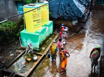 Women of Talakokala village happily returning after filling water from IRP taps available at their doorstep, IRP was installed in their village in March 2021