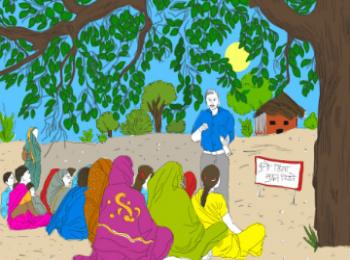 Illustration of women's group