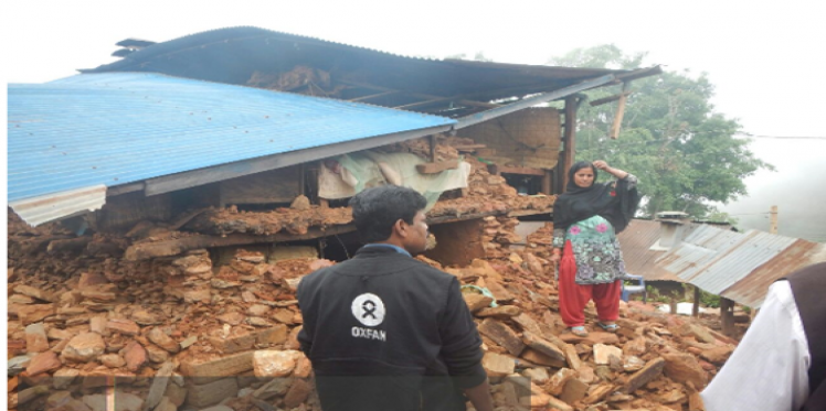Oxfam assessing the situation in devastated Gorkha district