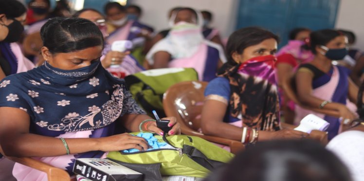 ASHAs during their training in Nalanda, Bihar